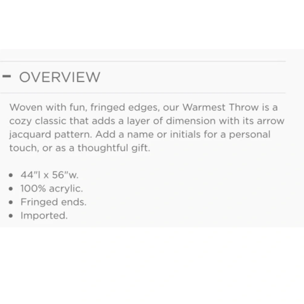 West Elm Warmest Throw Arrow Jacquard